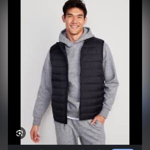 Old Navy Midnight Black Quilted Vest size M